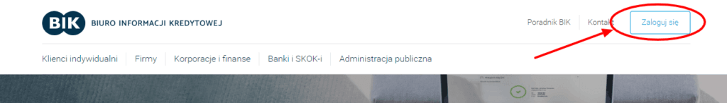 Jak sprawdzić się w BIK - krok 1 - zaloguj się