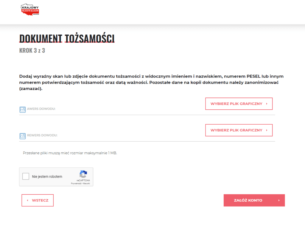 Jak sprawdzić się w KRD - krok 4 - Potwierdzenie Tożsamości Jak sprawdzić się w KRD - krok 4 - Potwierdzenie Tożsamości