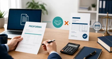 Ilustracja faktury proforma jako dokumentu informacyjnego przed fakturą VAT