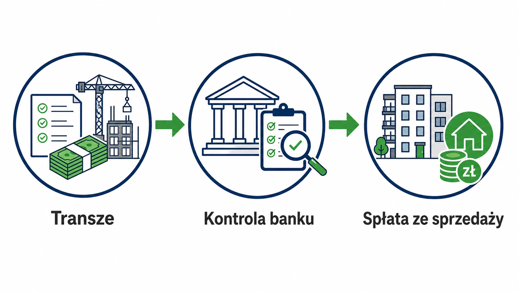 Proces kredytu deweloperskiego: transze, kontrola banku i spłata ze sprzedaży