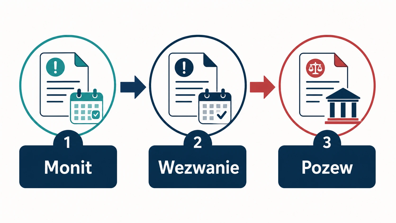 Etapy działań po braku zapłaty: monit, wezwanie i pozew
