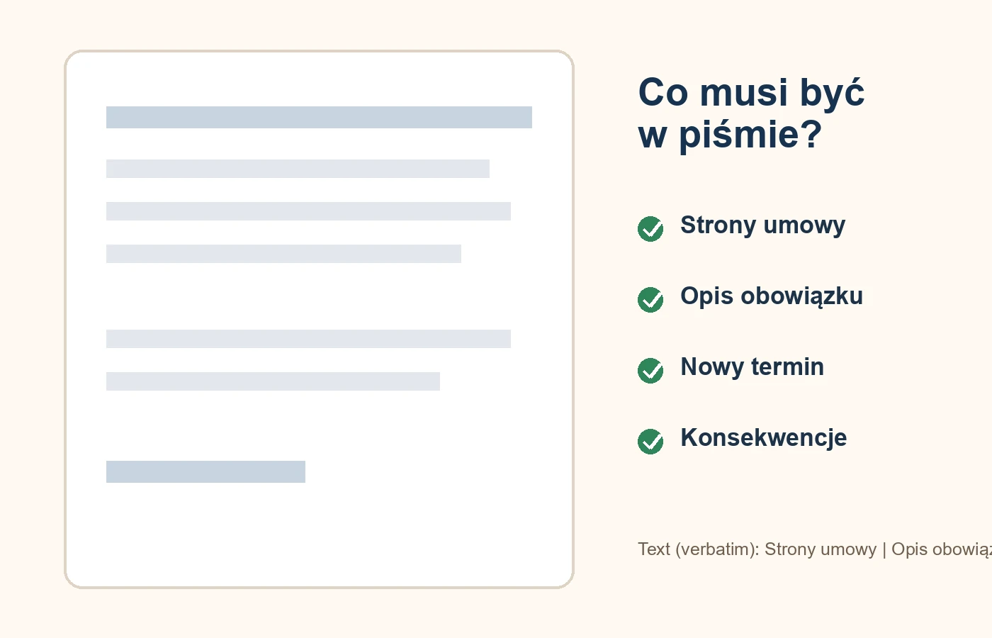 Ikonografika z elementami pisma wzywającego do wykonania umowy